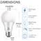 Energetic Lighting 40-Watt Equivalent A19 LED Light Bulb Non-Dimmable 450lm 3000K Warm White, 4PK YGA03C54-5W-830-4P - alternate 5